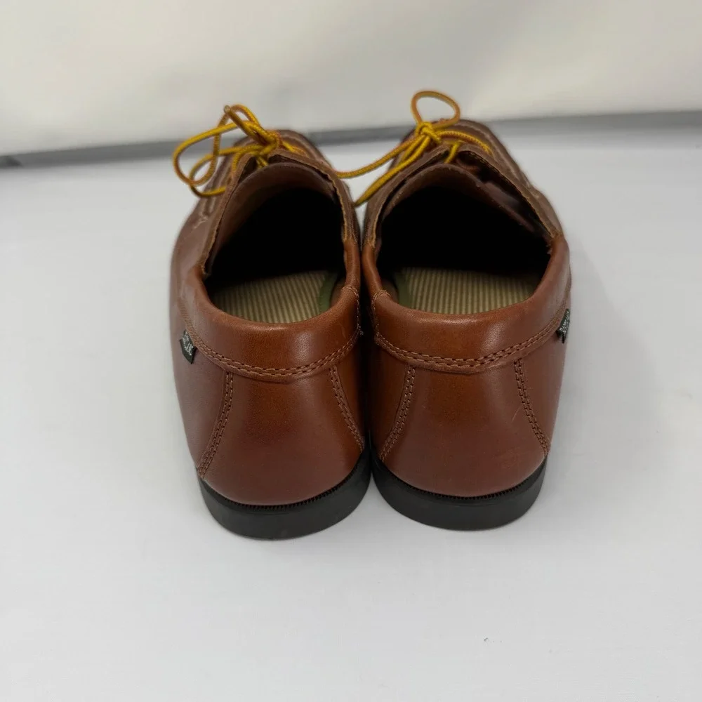 Eastland Falmouth Camp Moc Shoes 10 Brown Leather Oxford Memory Foam Boat Shoes